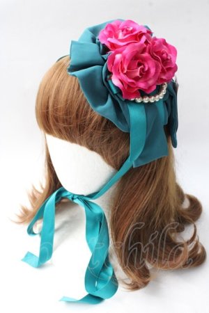 画像: metamorphose / シフォン円形ヘッドドレス  グリーン Y-25-08-30-054-ME-AC-SZ-ZY