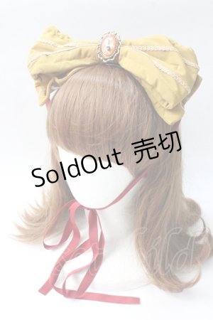画像: metamorphose / ブローチ付リボンヘッドドレス  カラシ Y-25-08-30-055-ME-AC-SZ-ZY