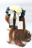画像2: metamorphose / 無地円形フリルカチューシャ  グリーン Y-25-08-30-057-ME-AC-SZ-ZY (2)