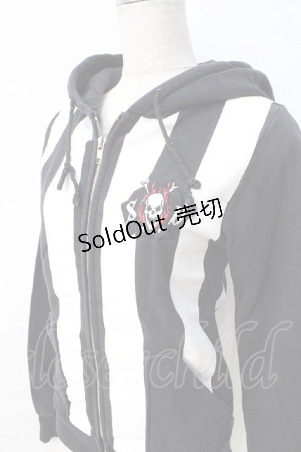 画像4: SEXY DYNAMITE LONDON / ストライプZIPパーカー S ブラック Y-25-08-31-028-PU-TO-SZ-ZY (4)