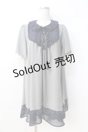 画像: axes femme / シフォンチュニック  グレー Y-25-08-31-038-AX-TO-SZ-ZY