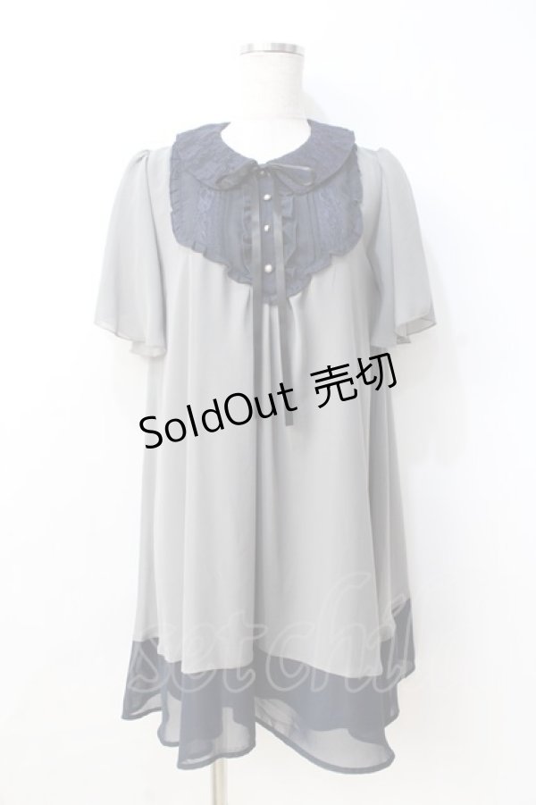 画像1: axes femme / シフォンチュニック  グレー Y-25-08-31-038-AX-TO-SZ-ZY (1)
