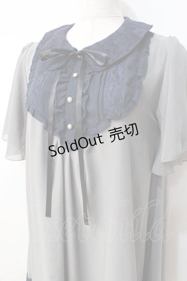 画像4: axes femme / シフォンチュニック  グレー Y-25-08-31-038-AX-TO-SZ-ZY (4)