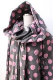画像5: MINT NeKO / フード付きねこじろう×ドットロングパーカー  グレー Y-25-08-31-039-HN-TO-SZ-ZY (5)