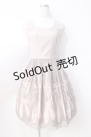 画像: Emily Temple cute / トゥーシューズビスチェ風ノースリーブワンピース  オフベージュ Y-25-08-31-040-ET-OP-SZ-ZY