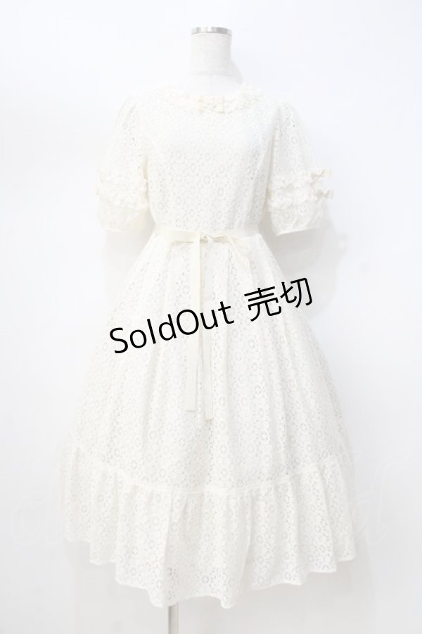 画像1: Melody BasKet / Dolly lace ワンピース M アイボリー Y-25-08-31-043-LO-OP-SZ-ZY (1)
