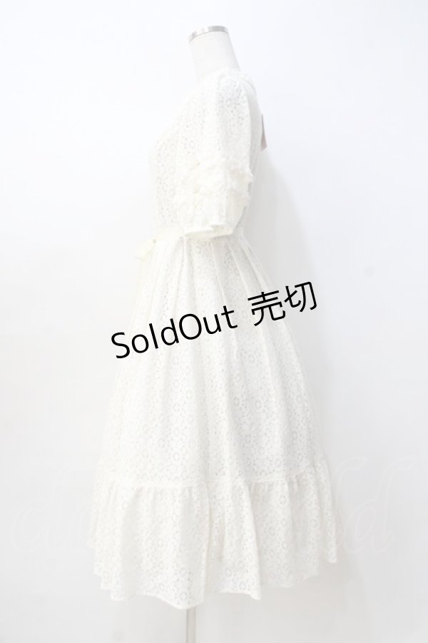 画像2: Melody BasKet / Dolly lace ワンピース M アイボリー Y-25-08-31-043-LO-OP-SZ-ZY (2)