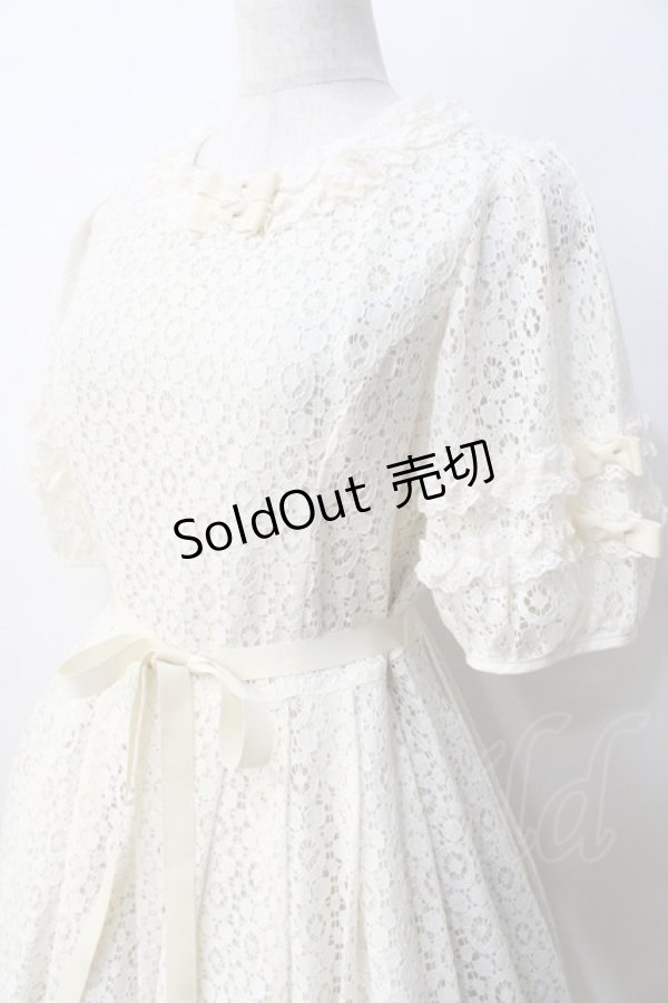画像4: Melody BasKet / Dolly lace ワンピース M アイボリー Y-25-08-31-043-LO-OP-SZ-ZY (4)