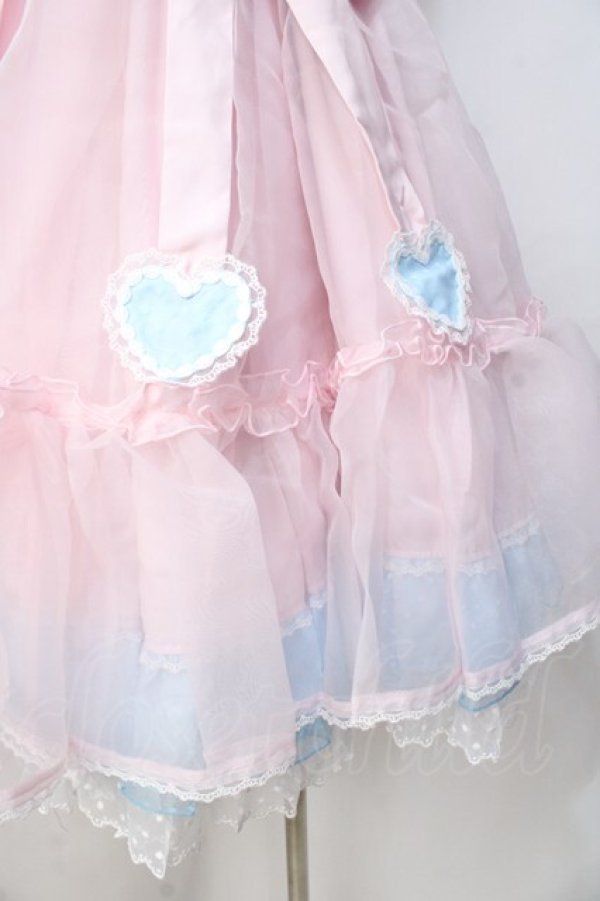 画像4: Angelic Pretty / Lovelyオーガンジージャンパースカート  ピンク×サックス Y-25-08-31-047-AP-OP-SZ-ZY (4)