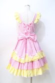 画像3: Angelic Pretty / ギンガムシャーベットジャンパースカート  ピンク×イエロー Y-25-08-31-048-AP-OP-SZ-ZY (3)