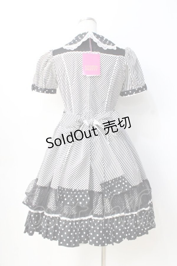画像3: Angelic Pretty / Stripe Girly Cafe Set  ブラック Y-25-08-31-051-AP-OP-SZ-ZY (3)