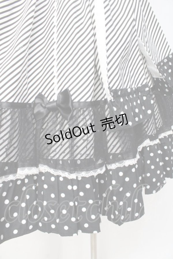 画像4: Angelic Pretty / Stripe Girly Cafe Set  ブラック Y-25-08-31-051-AP-OP-SZ-ZY (4)