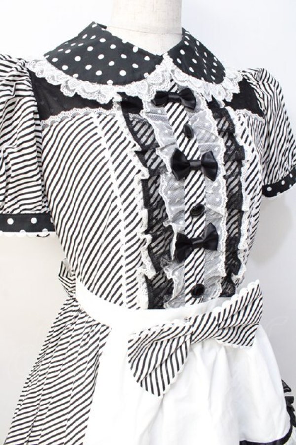 Angelic Pretty / Stripe Girly Cafe Set ブラック Y-25-08-31