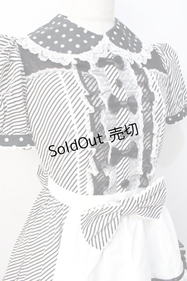 画像5: Angelic Pretty / Stripe Girly Cafe Set  ブラック Y-25-08-31-051-AP-OP-SZ-ZY (5)