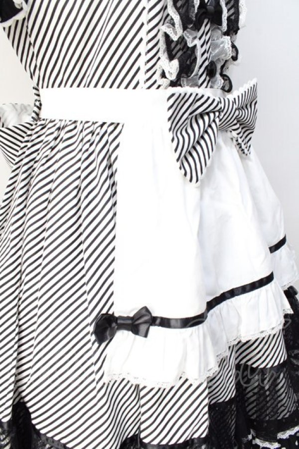 Angelic Pretty / Stripe Girly Cafe Set ブラック Y-25-08-31