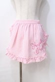 画像1: Angelic Pretty / オリジナルロゴギンガムフリルエプロン  ピンク Y-25-08-31-059-AP-SK-SZ-ZY (1)