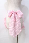 画像2: Angelic Pretty / オリジナルロゴギンガムフリルエプロン  ピンク Y-25-08-31-059-AP-SK-SZ-ZY (2)