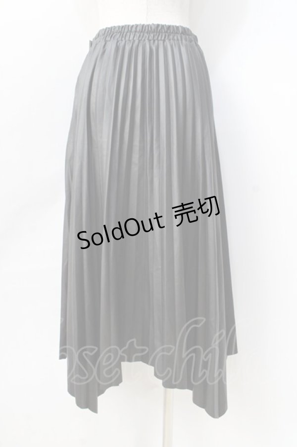 画像2: axes femme / レザープリーツスカート  黒 Y-25-08-31-063-AX-SK-SZ-ZY (2)