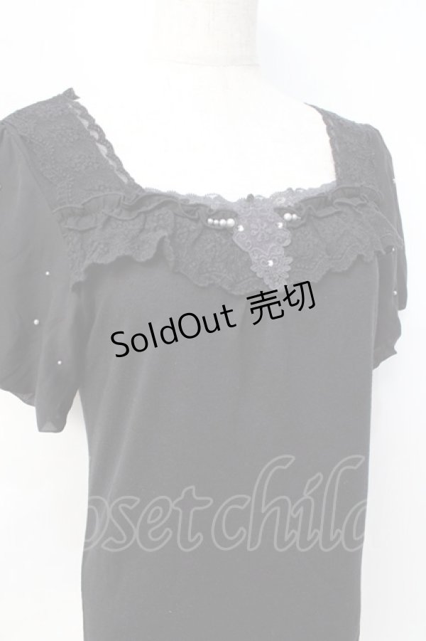 画像4: axes femme / 胸元レーストップス  黒 Y-25-08-31-009-AX-TO-SZ-ZY (4)