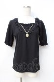 画像1: axes femme / ビジューパーツトップス  黒 Y-25-08-31-012-AX-TO-SZ-ZY (1)