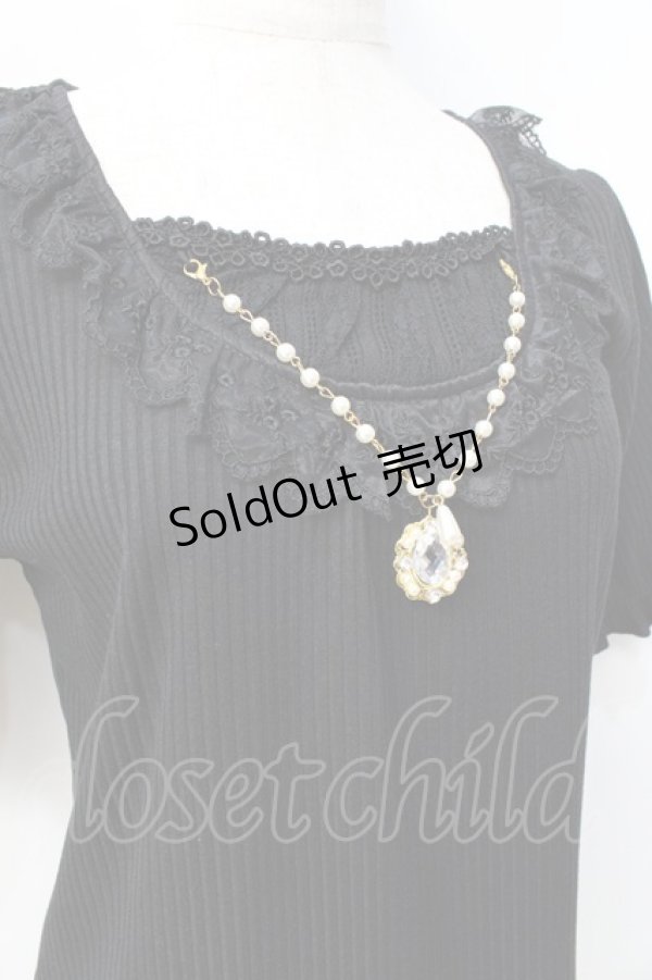 画像4: axes femme / ビジューパーツトップス  黒 Y-25-08-31-012-AX-TO-SZ-ZY (4)
