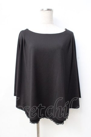 画像: axes femme / ポンチョ風トップス  黒 Y-25-08-31-014-AX-TO-SZ-ZY