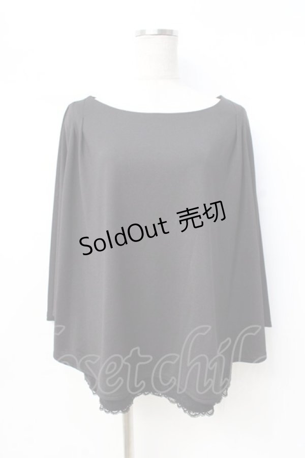 画像1: axes femme / ポンチョ風トップス  黒 Y-25-08-31-014-AX-TO-SZ-ZI (1)