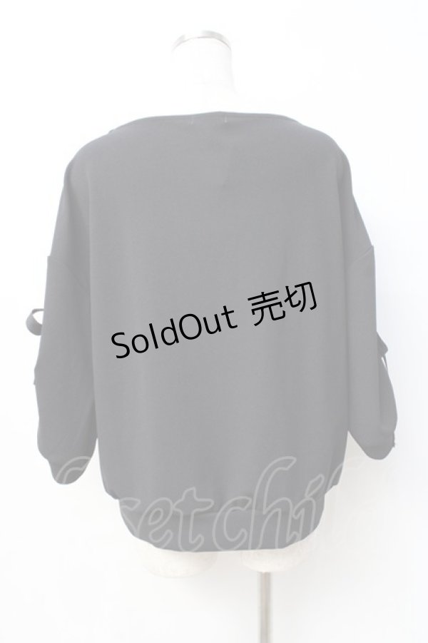 画像3: axes femme / 袖リボントップス  黒 Y-25-08-31-016-AX-TO-SZ-ZY (3)