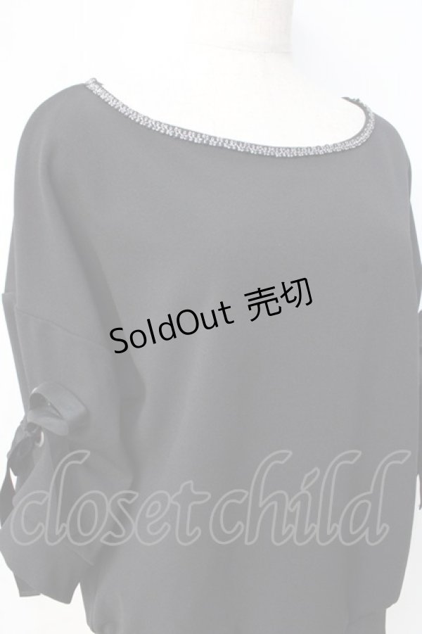 画像4: axes femme / 袖リボントップス  黒 Y-25-08-31-016-AX-TO-SZ-ZY (4)