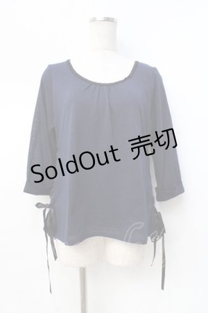 画像: axes femme / サイドレースアップカットプル  紺 Y-25-08-31-018-AX-TO-SZ-ZY