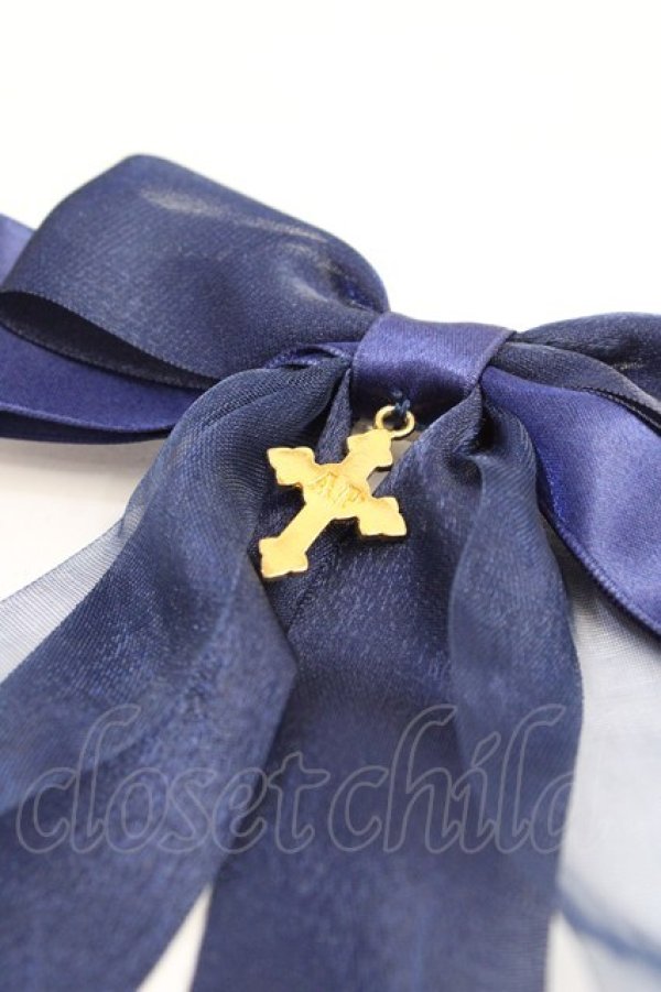 画像3: Angelic Pretty / SaintCrossクリップ  ネイビー Y-25-08-31-002-AP-AC-SZ-ZT455-F001 (3)