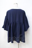 画像3: axes femme / 襟花モチーフトップス  紺 Y-25-08-31-020-AX-TO-SZ-ZY (3)