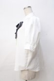 画像2: an another angelus / ドレープタイ付きシャツ F オフ×グレー Y-25-08-31-025-CA-BL-SZ-ZY (2)