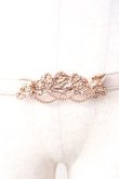 画像1: axes femme / ローズデザイン細ゴムベルト  ピンクゴールド Y-25-09-01-007-AX-ZA-SZ-ZT487-F005 (1)