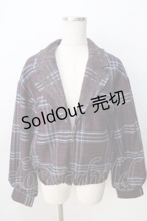 画像: axes femme / タータンチェックジャケット  ワイン Y-25-09-01-044-AX-CO-SZ-ZY