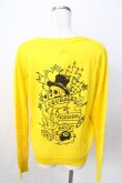 画像2: LISTEN FLAVOR / プリントカーディガン  イエロー Y-25-09-01-046-PU-TO-SZ-ZY (2)
