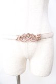 画像2: axes femme / ローズデザイン細ゴムベルト  ピンクゴールド Y-25-09-01-007-AX-ZA-SZ-ZT487-F005 (2)
