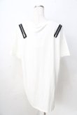 画像2: Ank Rouge / ジップデザインTシャツ  白 Y-25-09-01-047-CA-TO-SZ-ZT377 (2)