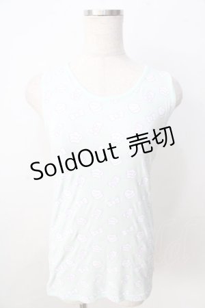 画像: LISTEN FLAVOR / 総柄タンク  ミント Y-25-09-01-048-PU-TO-SZ-ZT355