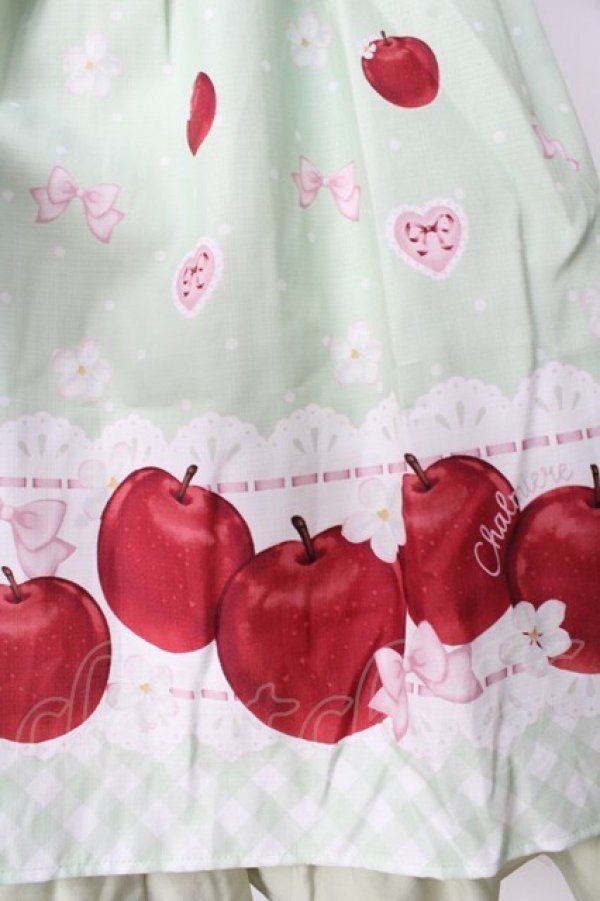 画像4: Chalmiere / スウィーティアップルジャンパースカート M グリーン Y-25-09-01-056-LO-OP-SZ-ZT118 (4)