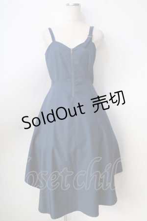 画像: axes femme POETIQUE / フロントジップイレヘムワンピース  ブルー Y-25-09-01-057-AX-OP-SZ-ZI