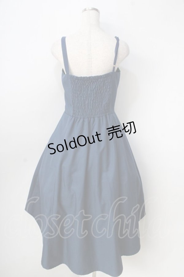 画像2: axes femme POETIQUE / フロントジップイレヘムワンピース  ブルー Y-25-09-01-057-AX-OP-SZ-ZI (2)