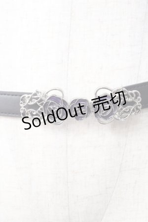 画像: axes femme / ステンドグラス細ゴムベルト  黒 Y-25-09-01-009-AX-ZA-SZ-ZY