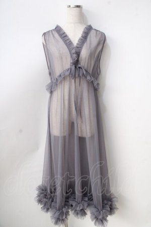 画像: axes femme / レイヤード用チュールワンピース  グレー Y-25-09-01-061-AX-OP-SZ-ZY