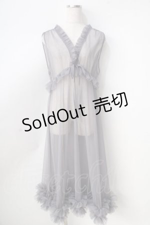 画像: axes femme / レイヤード用チュールワンピース  グレー Y-25-09-01-061-AX-OP-SZ-ZY