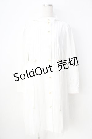 画像: axes femme POETIQUE / チュール使いロングパーカー  白 Y-25-09-01-066-AX-OP-SZ-ZY