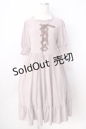 画像: m petit by misako / AMレースアップワンピース  ピンク Y-25-09-01-069-LO-OP-SZ-ZY