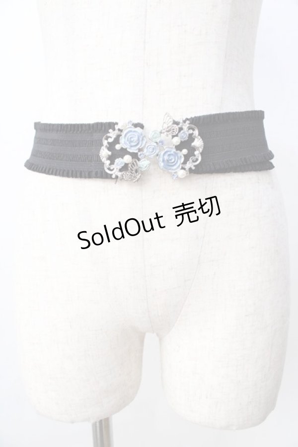画像2: axes femme / ローズ×バタフライゴムベルト  シルバー Y-25-09-01-010-AX-ZA-SZ-ZY (2)