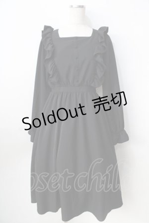 画像: m petit by misako / フリルワンピース  黒 Y-25-09-01-073-LO-OP-SZ-ZY