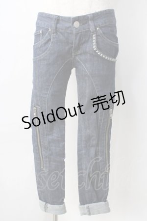 画像: LISTEN FLAVOR / スタッズ付きデニム  デニム Y-25-09-01-077-PU-PA-SZ-ZY